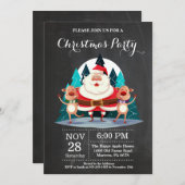 Noël Fête Invitation Santa Claus (Devant / Derrière)