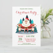 Noël Fête Invitation Santa Claus (Debout devant)