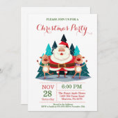 Noël Fête Invitation Santa Claus (Devant / Derrière)