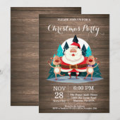 Noël Fête Invitation Santa Claus (Devant / Derrière)