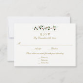 Noël Fête Mariage 3 Entree Réponse RSVP (Devant)