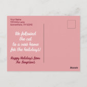 Noël Fête Nouvelle Adresse Carte postale (Dos)