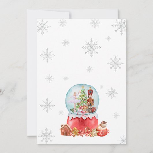 Noël Fête Nutcracker Dîner Invitation (Dos)