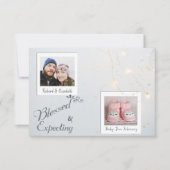 Noël Fête photo Grossesse Faire-part (Devant)