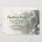 Noël Fête Pine Cone Invitation (Devant)
