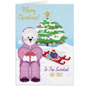 Noël Fête Polaire Ours Girl