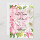 Noël Fêtes Brunch et Bubbly Floral Invitation (Devant)