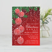 Noël Fêtes Chic Corporate Party Invitations (Debout devant)