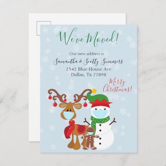 Noël Fêtes Faire-part 2020 (Devant / Derrière)