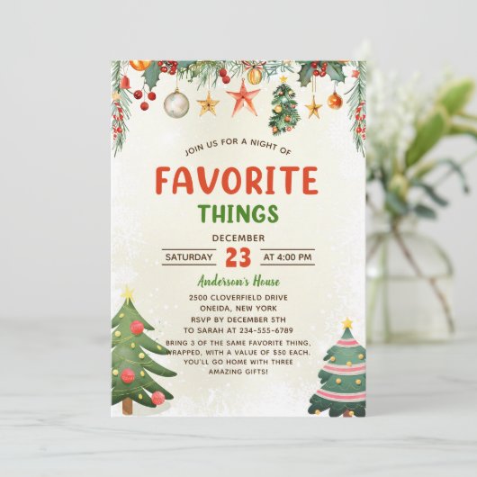 Noël Fêtes Favorites Things Fête Invitation (Debout devant)
