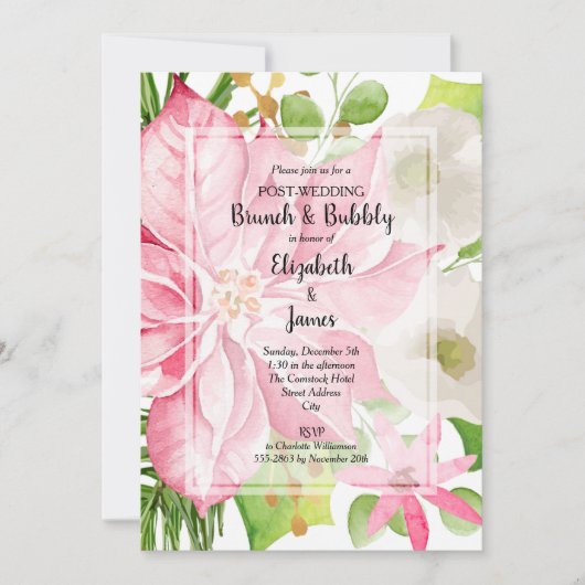 Noël Fêtes Mariage Brunch Invitations (Devant)