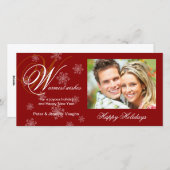 Noël Fêtes Snowflake Cartes photos (Devant / Derrière)