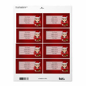 Noël-fille-tête-03.png Étiquette (Feuille entière)