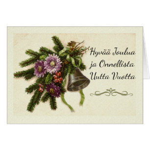 Noël finlandais Hyvaa Joulua Verts Vintages