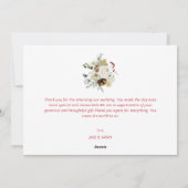 noël fleuri jeunes mariés mariage faire-part (Dos)