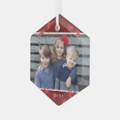 Noël Flocon de neige Starburst Photo Ornement (Avant gauche)