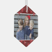 Noël Flocon de neige Starburst Photo Ornement (Avant droite)