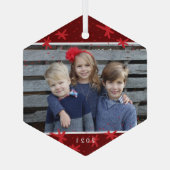 Noël Flocon de neige Starburst Photo Ornement (Verso)