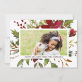 Noël Floral Carte photo (Devant)