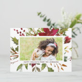 Noël Floral Carte photo (Debout devant)