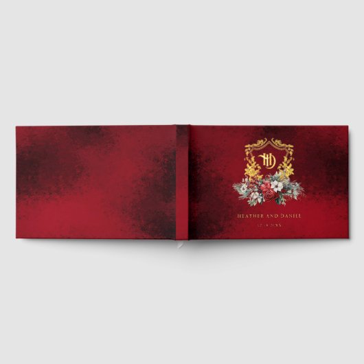 Noël Floral Crest Monogramme Mariage (Complet)