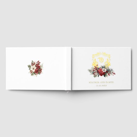 Noël Floral Crest Monogramme Mariage (Complet)