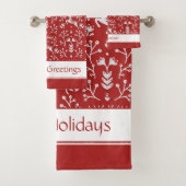 Noël floral des rennes blancs rouges scandinaves (En situation)