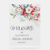 Noël Floral Elegance Fête des mariées Bienvenue (Recto)