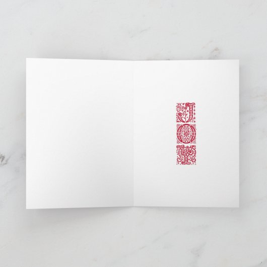 Noël ~ Florentine Scrollwork Carte de voeux (Intérieur)