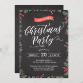 Noël Foliage ÉDITABLE COULEUR Fête Invitation (Devant / Derrière)