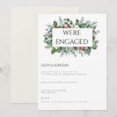 Noël Foliage Engagement Fête Invitation (Devant / Derrière)