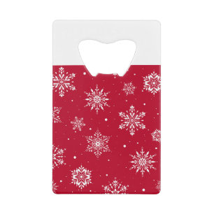 Noël Folk Snowflakes Rouge