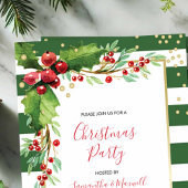 Noël, fonction Invitation - Green Stripes