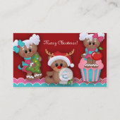 Noël font le pain d'épice cuire au four de carte (Dos)