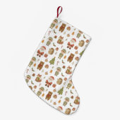 Noël Forêt Bois Main Dessinée - Chaussette de Noël (Devant (Accrochage))