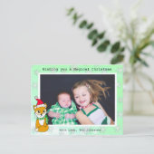 Noël Fox mignonne Carte photo personnalisé (Debout devant)