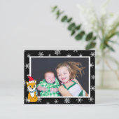 Noël Fox mignonne Carte photo personnalisé (Debout devant)