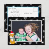 Noël Fox mignonne Carte photo personnalisé (Devant / Derrière)