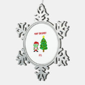 Noël FrankenFromage Ornement de flocon de neige (Vue impression)