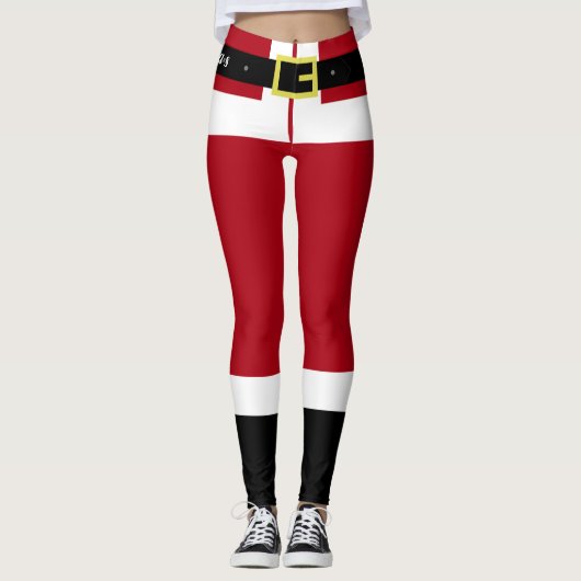 Noël Funny Père Noël Leggings (Devant)