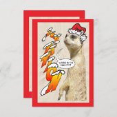 Noël Furry Meerkat Fête Invitation (Devant / Derrière)