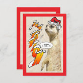 Noël Furry Meerkat Invitation X-Mas (Devant / Derrière)