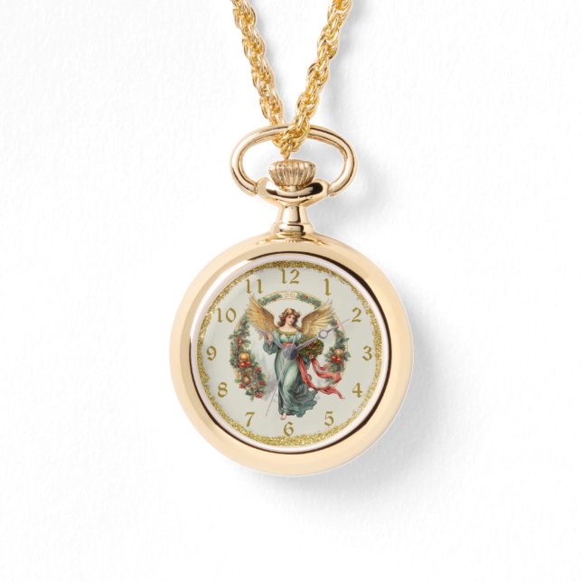 Noël Gardien Angel or couleur collier montre (Recto)