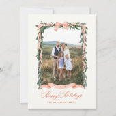 Noël Garland Carte photo de vacances (Devant)