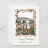 Noël Garland Carte photo de vacances (Devant)