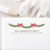 Noël Garland Retourner l'adresse Étiquettes (En situation)