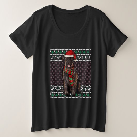 Noël Géant Schnauzer Chien Santa Hat Noël laid (Design devant)