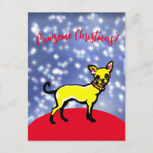 Noël génial avec des chihuahuas ! Carte postale