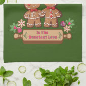 Noël Gingerpain amour serviette de cuisine (Plié)