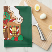 Noël Gingerpain Maison Serviette de cuisine (Quart Plié)